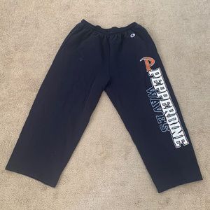 Champion Eco Fleece Navy Blue Wide Legs Pants Pepperdine Waves